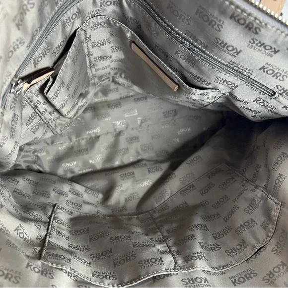 MICHAEL Michael Kors Jet Set Khaki/Gray Python Effect Leather Tote w/ DustbagNWT
